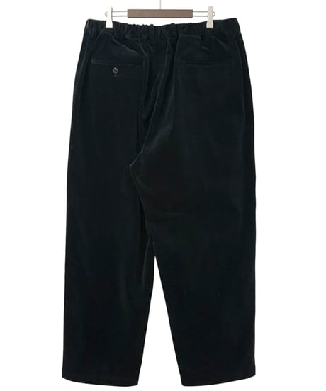 YOKO SAKAMOTO / DOUBLE PLEATED WIDE EASY PANTS corduroy -BLACK-