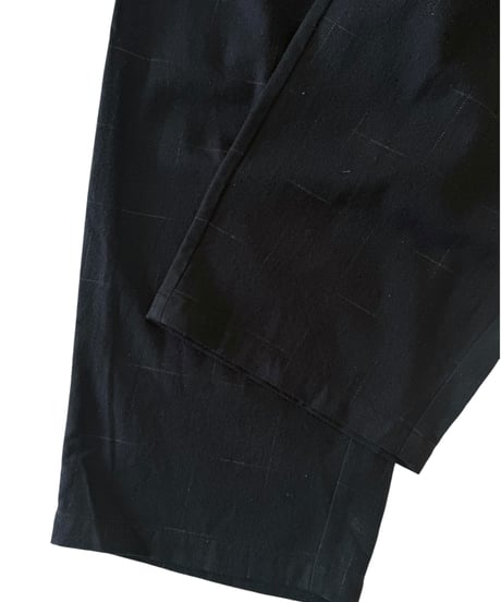 YOKO SAKAMOTO / BAGGY EASY PANTS brushed flannel -BLACK-