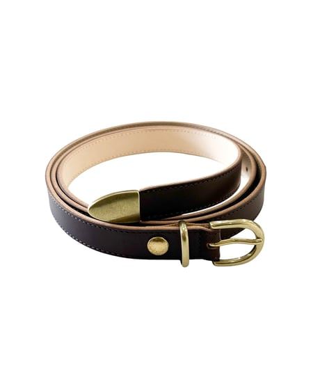 Post Production / WESTERN BELT vachetta-DARK BROWN-