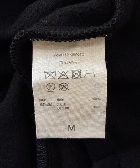 YOKO SAKAMOTO / TRACK PANTS brushed wool fleece -BLACK-