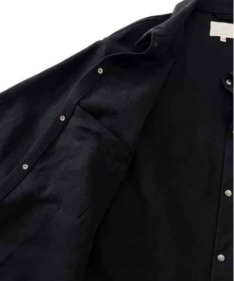 YOKO SAKAMOTO /  WORK SHIRT max high count hemp -BLACK-
