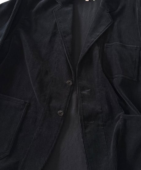 YOKO SAKAMOTO / WORK SUIT JACKET corduroy -BLACK-