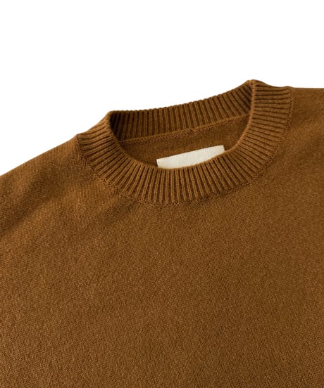 YOKO SAKAMOTO / CREW NECK KNIT super fine wool -ORANGE-