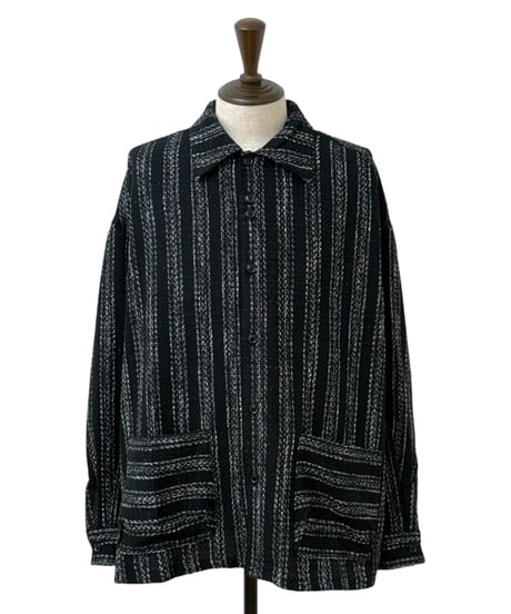 SHINYAKOZUKA / ROOMY SHIRT (ISSUE#9) -BLACK WITH SNOW-