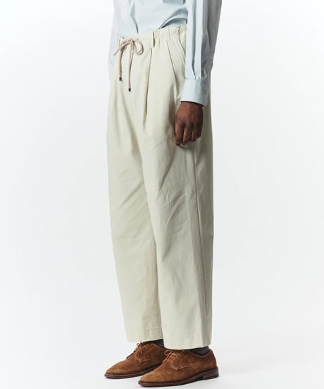 【26AW】 MARKAWARE / Organic Cotton Survival Cloth® / Double Pleated Easy Trousers -Ivory-