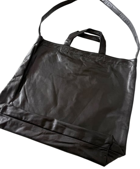 YOKO SAKAMOTO / RESEARCHER BAG LARGE full grain leather -BLACK-