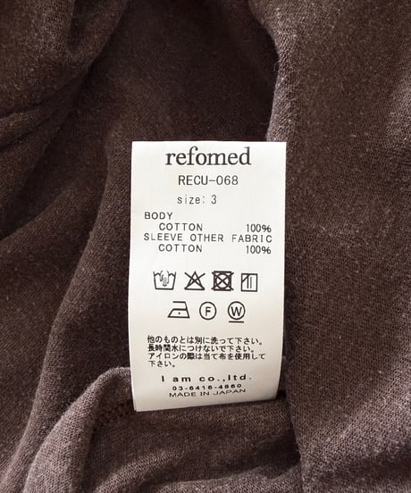 【26AW】 refomed / FRESH MAN LAYERED TEE “CHECK” - BROWN-