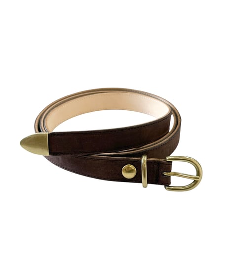 Post Production / WESTERN BELT horse nuback -VINTAGE BROWN-