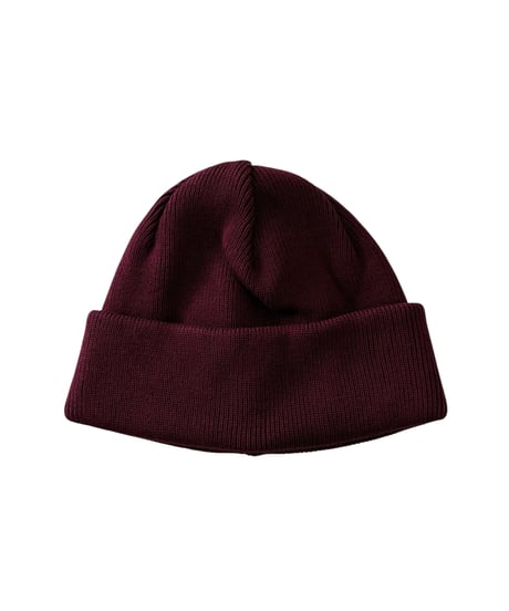 YOKO SAKAMOTO / KNIT BIG WATCH CAP cotton cahimere -BORDEAUX-