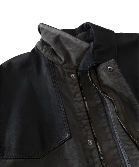Nomàt / UTULITY JK flocky denim -ASH BLACK-