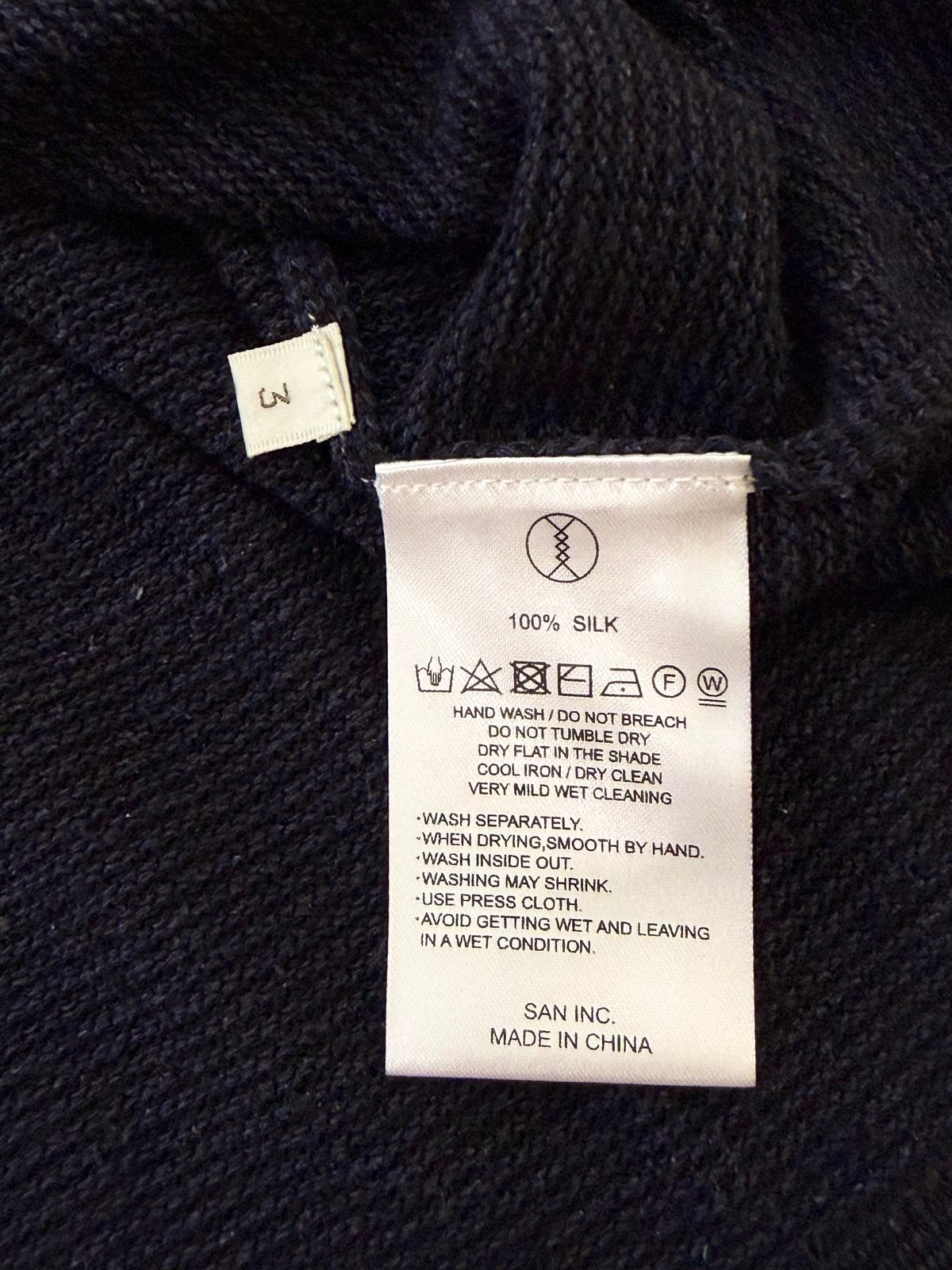 SANMONT サンモント Silk Noir Knitwear 2 ネイビー SANMONT