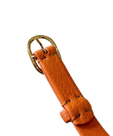 Post Production / MINIMAL BELT ostrich -ORANGE-