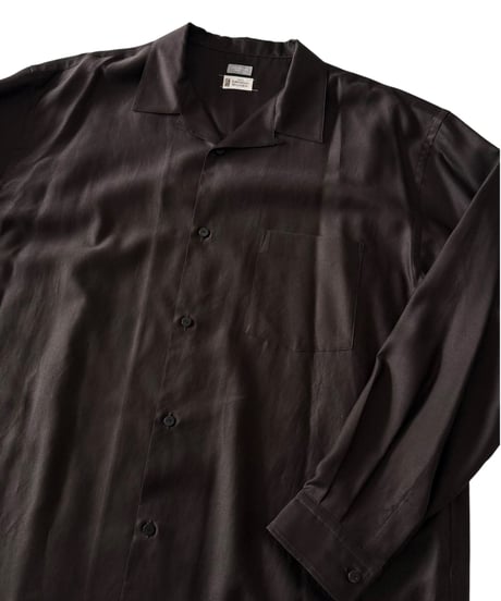 AMOSKEAG / OPEN COLLAR SHIRT -BROWN-