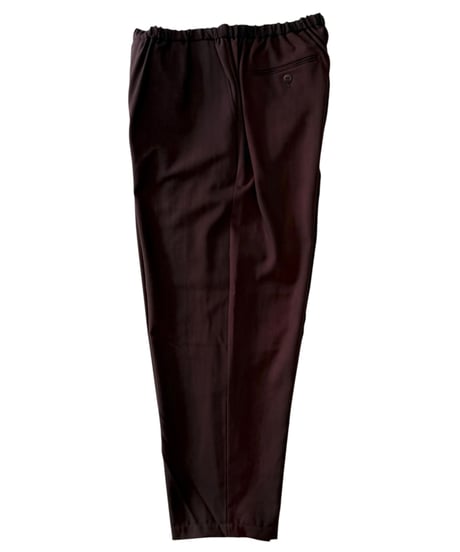 YOKO SAKAMOTO / RELAX EASY PANTS wool gabardine -BLACK×BROWN-