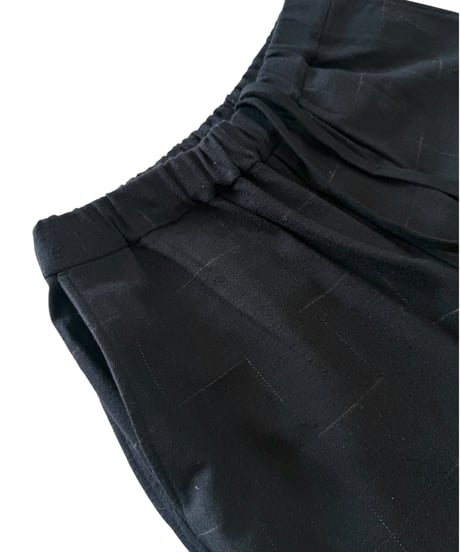 YOKO SAKAMOTO / WIDE EASY PANTS brushed flannel -BLACK-