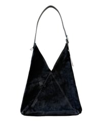 Post Production / HOBO BAG horse nuback -VINTAGE BLACK-