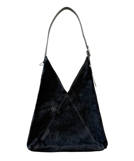 Post Production / HOBO BAG horse nuback -VINTAGE BLACK-