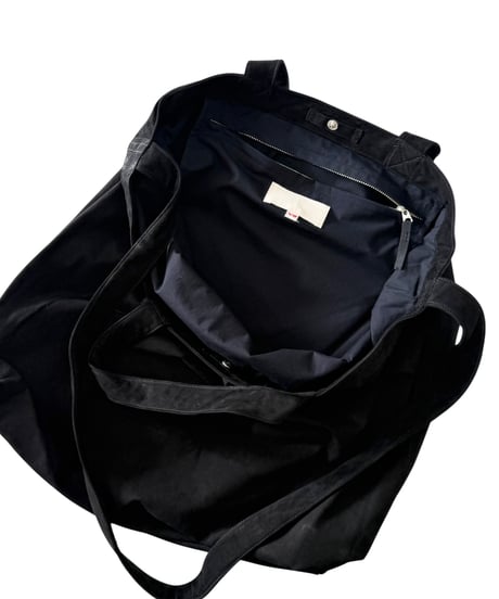 YOKO SAKAMOTO / RESEARCHER BAG LARGE nuback leather -BLACK-