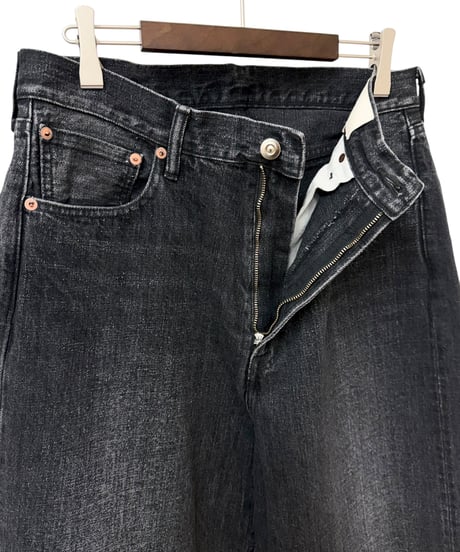 YOKO SAKAMOTO / 5POCKET BAGGY PANTS "USED FADE" -FADE BLACK-