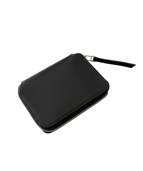 Post Production / MID WALLET vachetta -BLACK-