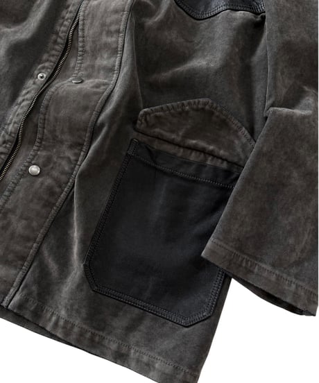 Nomàt / UTULITY JK flocky denim -ASH BLACK-