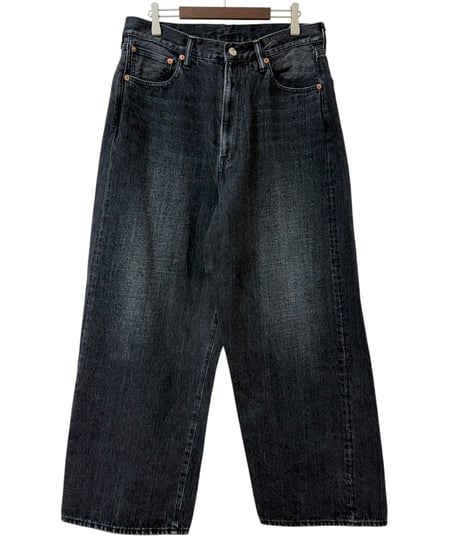 YOKO SAKAMOTO / 5POCKET BAGGY PANTS "USED FADE" -FADE BLACK-