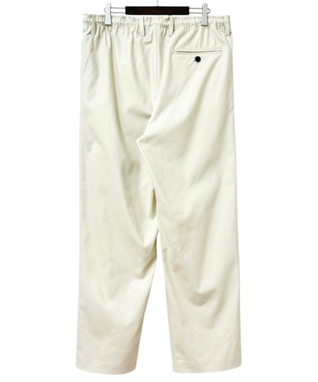 MARKAWARE / Organic Cotton Survival Cloth® / Double Pleated Easy Trousers -Ivory-