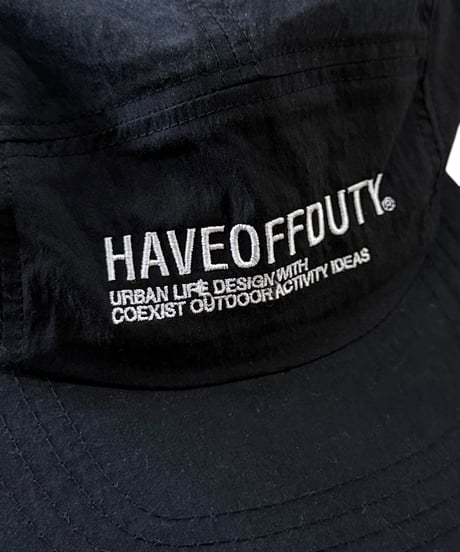 【26SS】  HAVEOFFDUTY / LOGO CAMP CAP -BLACK-
