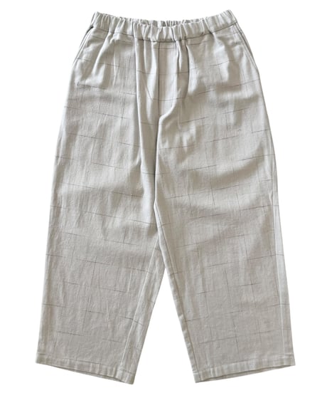 YOKO SAKAMOTO / BAGGY EASY PANTS brushed flannel -BEIGE-