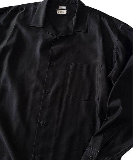 AMOSKEAG / OPEN COLLAR SHIRT -BLACK-
