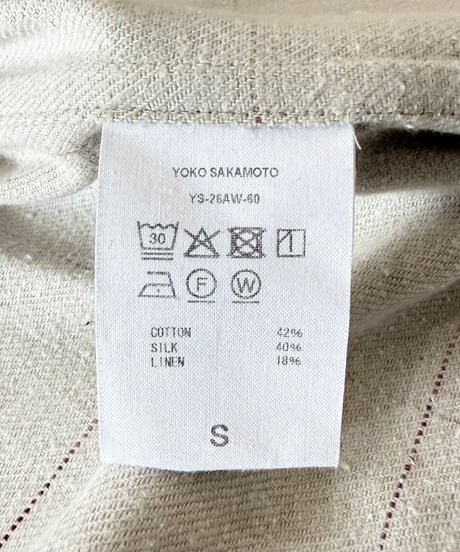 YOKO SAKAMOTO / WORK SHIRT brushed flannel -BEIGE-