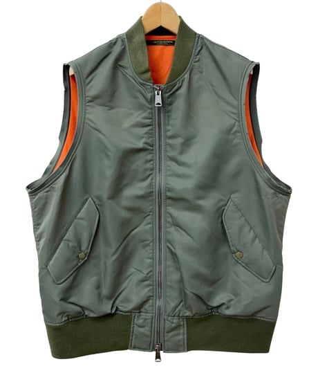 The DUFFER N NEPHEWS / CUT OFF FLIGHT VEST -SAGE GREEN-