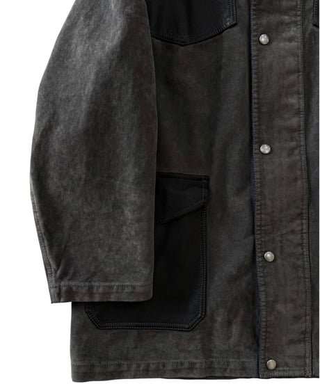 Nomàt / UTULITY JK flocky denim -ASH BLACK-