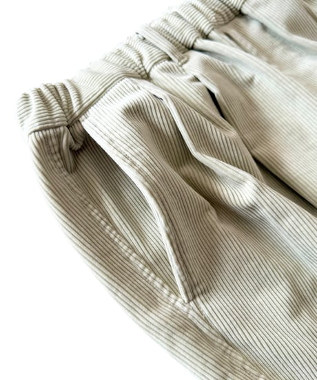 YOKO SAKAMOTO / DOUBLE PLEATED WIDE EASY PANTS corduroy -IVORY-