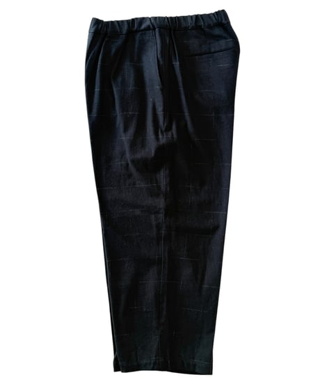 YOKO SAKAMOTO / BAGGY EASY PANTS brushed flannel -BLACK-