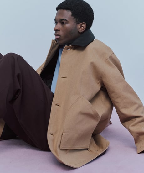 MARKAWARE / Organic Cotton Duck Chasseur Jacket - Natural Brown -