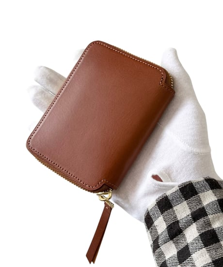Post Production / MID WALLET vachetta -TEAK-
