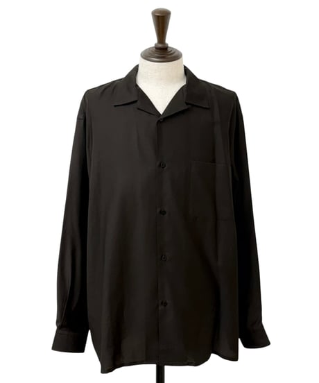 AMOSKEAG / OPEN COLLAR SHIRT -BROWN-
