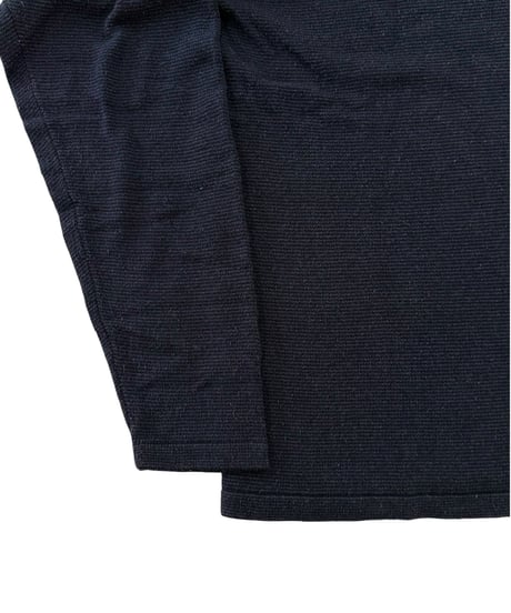 SANMONT / Silk Noir Knit L/S Crew Neck - Dark Navy -