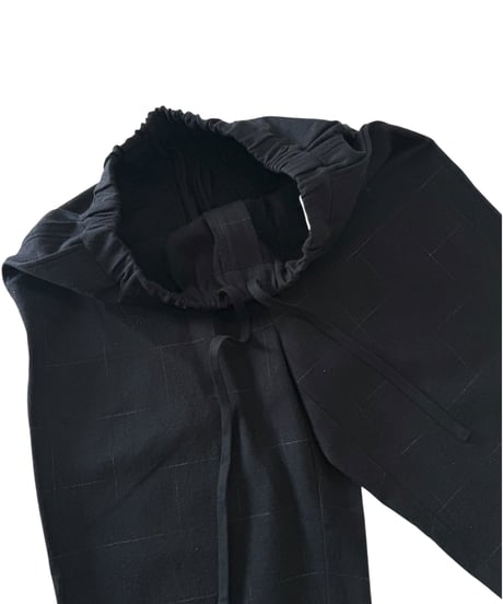 YOKO SAKAMOTO / WIDE EASY PANTS brushed flannel -BLACK-