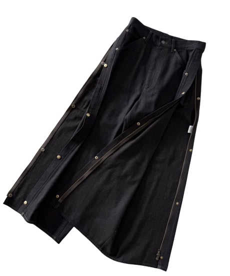 Nomàt / BOILER PANTS cotton wool denim -DARK BROWN-