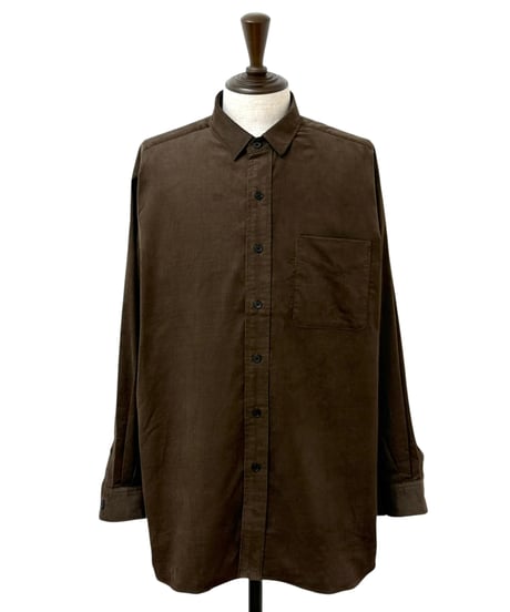 THE DAY / ORGANIC COTTON CORDUROY SHIRT -BROWN-