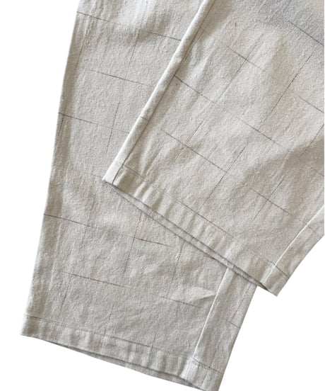 YOKO SAKAMOTO / BAGGY EASY PANTS brushed flannel -BEIGE-