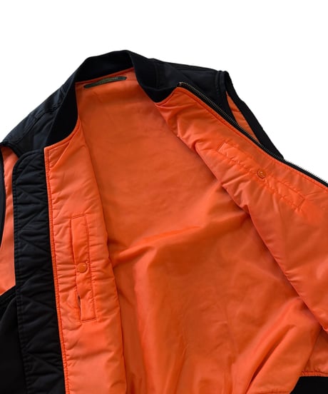 The DUFFER N NEPHEWS / CUT OFF FLIGHT VEST -BLACK-