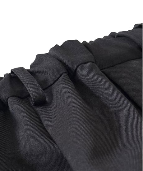 YOKO SAKAMOTO / DOUBLE PLEATED WIDE EASY PANTS brushed gabardine -BLACK-