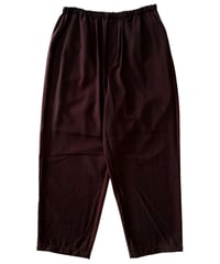 YOKO SAKAMOTO / RELAX EASY PANTS wool gabardine -BLACK×BROWN-