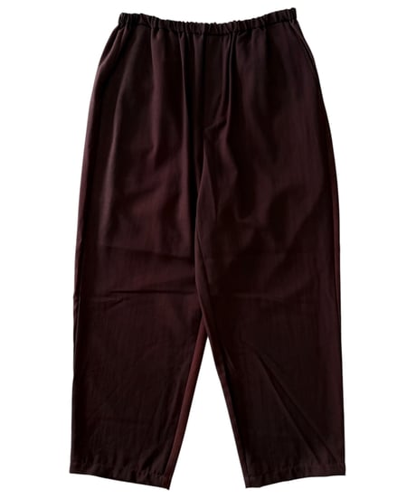 YOKO SAKAMOTO / RELAX EASY PANTS wool gabardine -BLACK×BROWN-