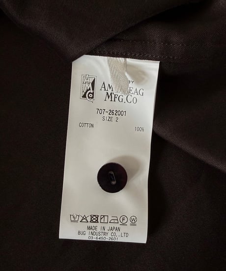 AMOSKEAG / OPEN COLLAR SHIRT -BROWN-