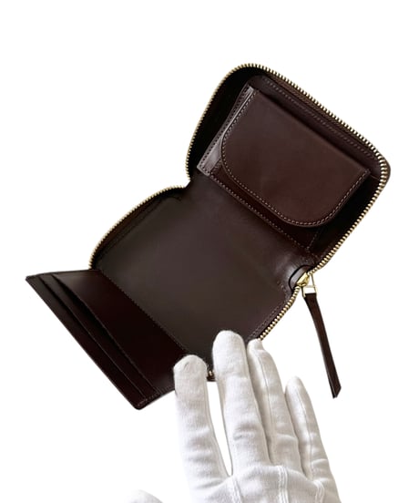 Post Production / MID WALLET horse nuback -VINTAGE BROWN-