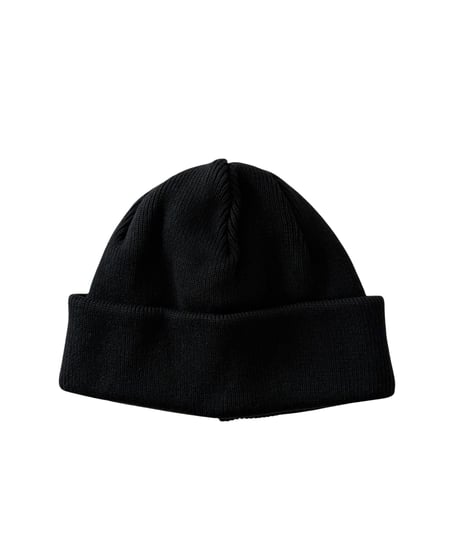 YOKO SAKAMOTO / KNIT BIG WATCH CAP cotton cahimere -BLACK-